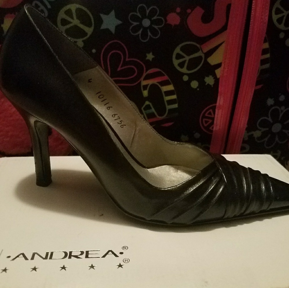 andrea black heels